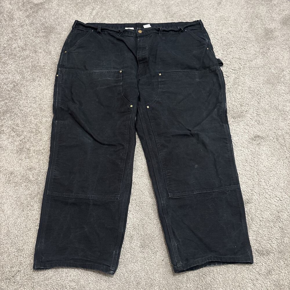Vtg Carhartt B01 BLK Double Knee Pants Size 48x30 Carpenter Made USA